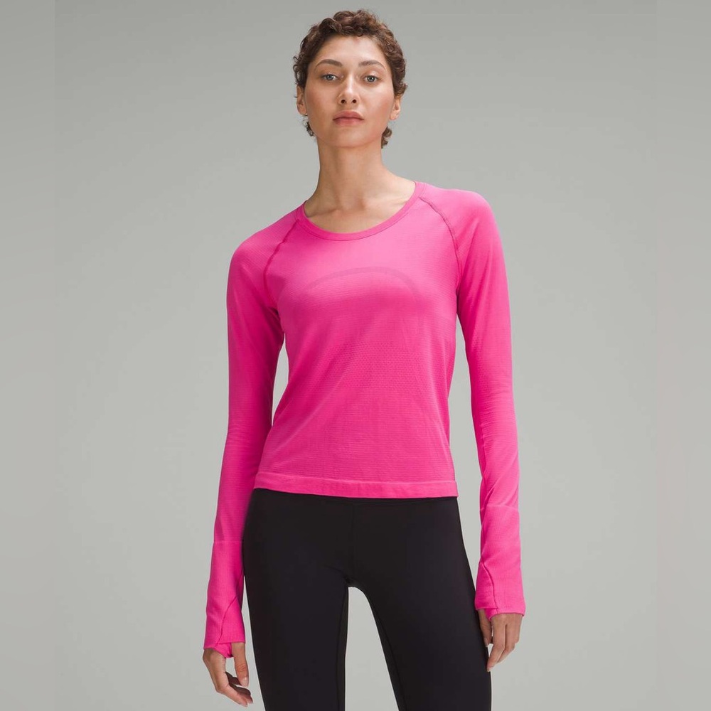 lululemon athletica Long Sleeve Crew - Hot Pink